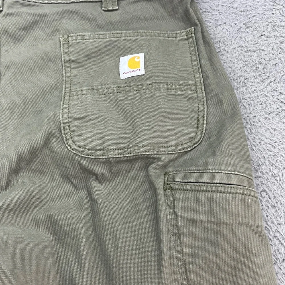 Carhartt Rugged Flex Relaxed Fit Canvas Work‎ Pants Moss Men's 40x30 BN2291M